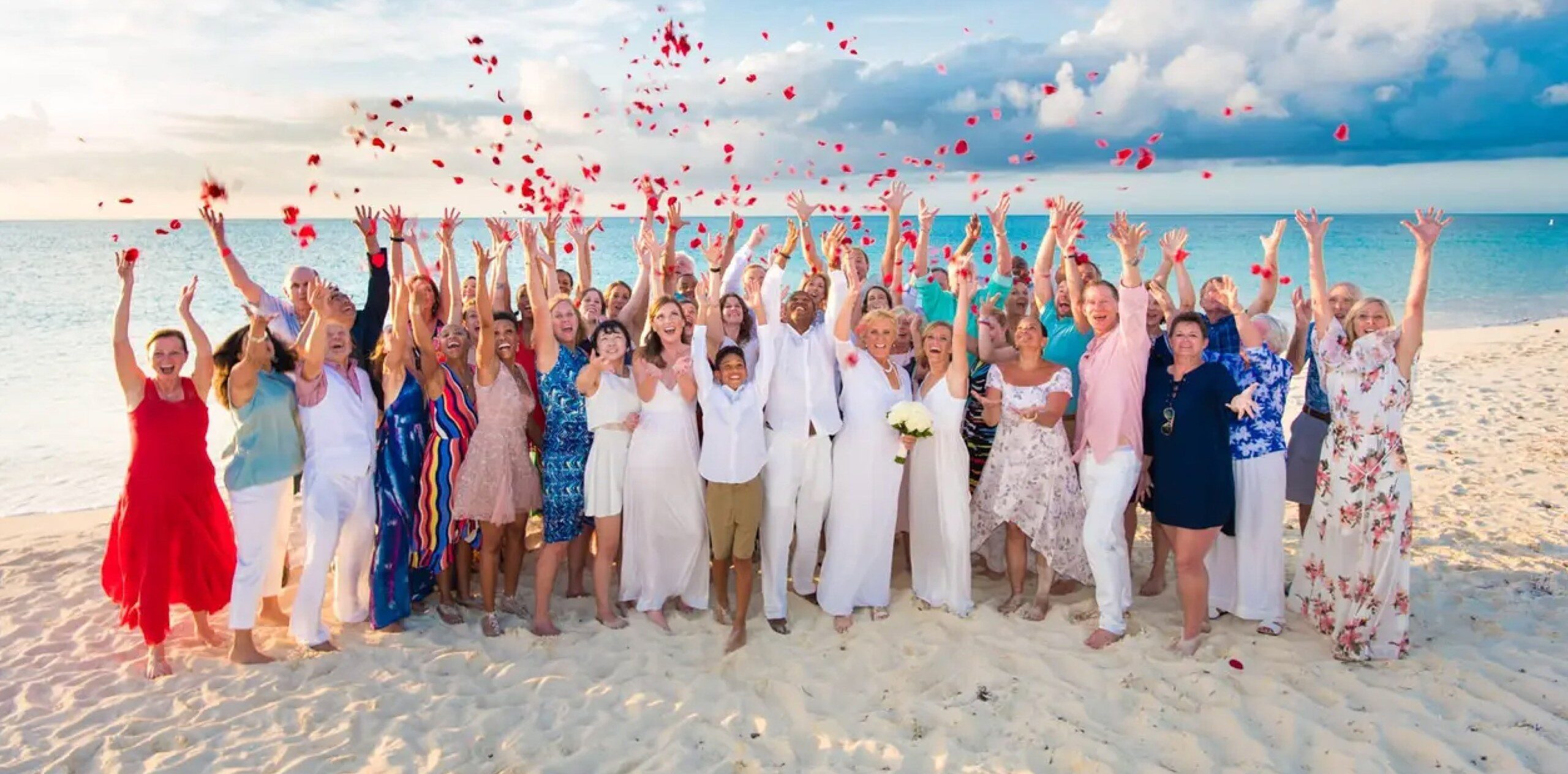 Wedding moment in Turks and Caicos